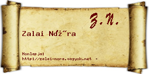 Zalai Nóra névjegykártya